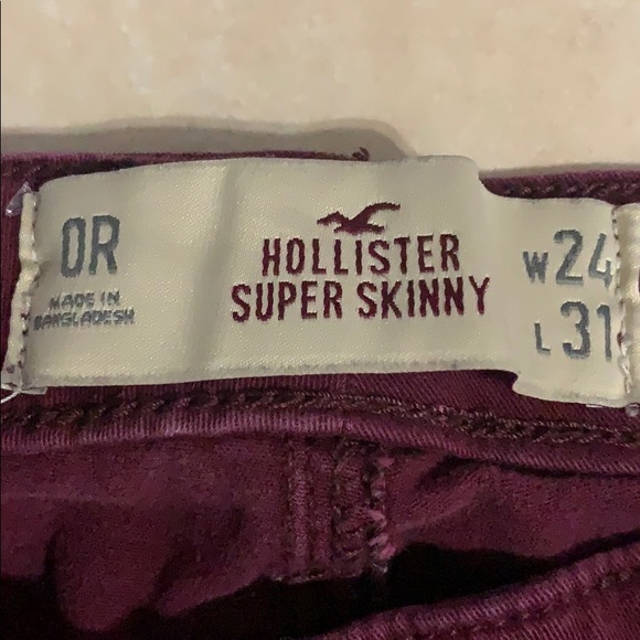 Maroon Jeans Size 0R Waist 24 Length 31 - Picture 3 of 3